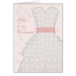 Be My Bridesmaid Lace Gown Coral Cards