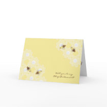 Be My Chief Bridesmaid Honey Bees on Yellow