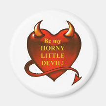 Be my horny little devil refrigerator magnet