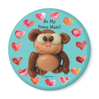 Be My Prime Mate Monkey Personalized Magnet by zooogle