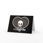 Be My Valentine Cute Punk Skull Greeting Card