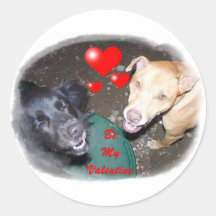 Be My Valentine Dog Sticker