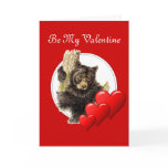 Be my Valentine Grow Old with Me Quote Bear Cards