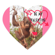 Be My Valentine Heart Shape Sticker