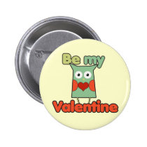 Be my Valentine Owl buttons