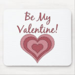 Be My Valentine Polka Dot Country Heart mousepads