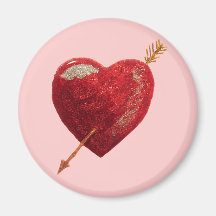 Be my valentine Shot through the heart Love Refrigerator Magnets