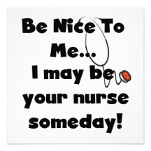 Be Nice Nurse T-shirts and Gifts Custom Invite