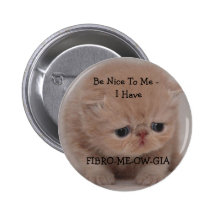 Be Nice To Me - I Have Fibro-Me-Ow-Gia Button