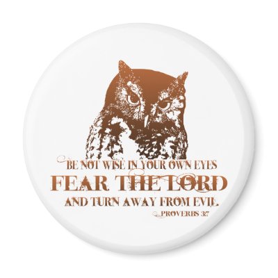 Be not wise in your own eyes; fear the LORD, and Refrigerator Magnet by xalondrax