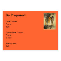 Be Prepared! (Emergency, Disaster, Severe Weather) Business Card