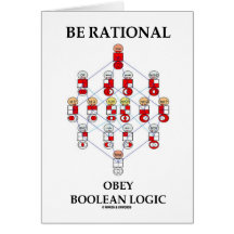 Be Rational Obey Boolean Logic (Hasse Diagram) Greeting Card