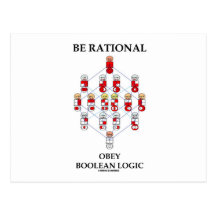 Be Rational Obey Boolean Logic (Hasse Diagram) Postcards