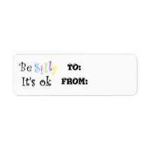 Be Silly It's ok-christmas label