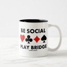 Be Social Play Bridge (Four Card Suits) Mug