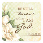 Be Still... Magnolia Square Stickers
