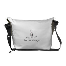 Be The Change - Black Fancy style Courier Bag