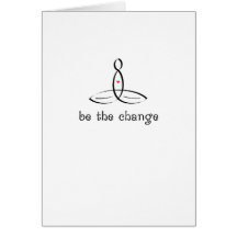 Be The Change - Black Fancy style Greeting Cards