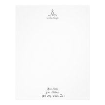 Be The Change - Black Fancy style Personalized Letterhead