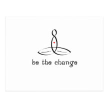 Be The Change - Black Fancy style Postcards