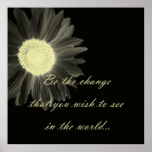 Be The Change Gandhi Quote Posters