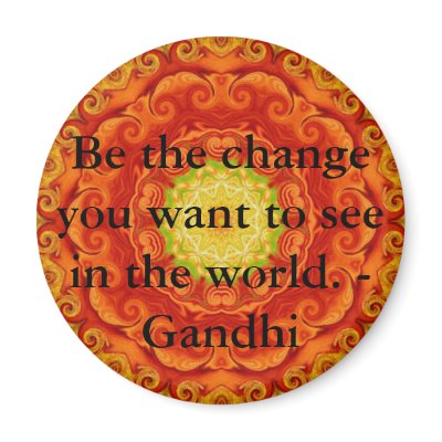 Be the change you want to see in the world. Gandi Fridge Magnet by spiritcircle