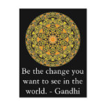 Be the change you want to see in the world. Gandi Postcards