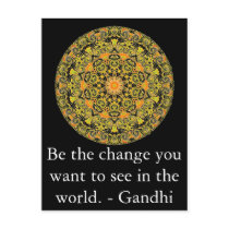 Be the change you want to see in the world. Gandi Postcards