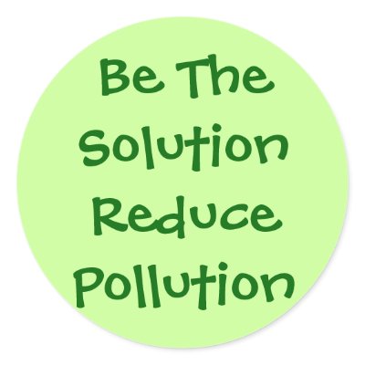 Be The Solution Reduce Pollution Sticker by ingasi