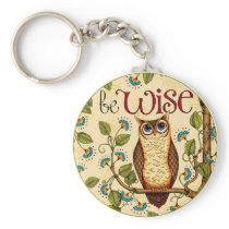 Be Wise Owl- Round Key Chain
