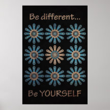 Be Yourself blue Poster