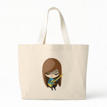 Bea The Brunette Bassist Tote Bag