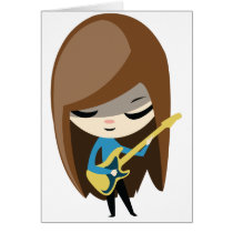 Bea The Brunette Bassist Greeting Card