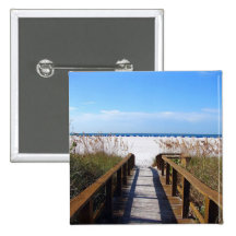 Beach Access Pinback Buttons