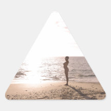 Beach and Life Triangle Stickers