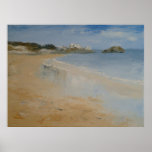 Beach and wet sand. print