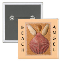 Beach Angel Button