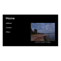 Beach At Dusk and Bergamin Quote Business Card Template