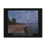 Beach At Dusk and Bergamin Quote Post Card