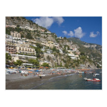 Beach at Positano, Campania, Italy Post Card