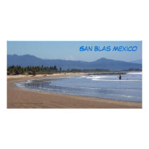 Beach at San Blas, Nayarit, Mexico Custom Photo Card