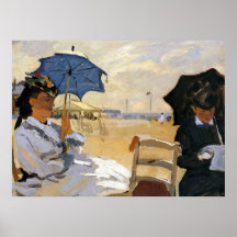 Beach at Trouville Poster