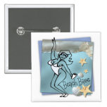 Beach Babe Pinback Button