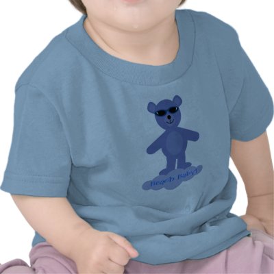 Beach Baby! Blue Bear With Sunglasses by Molly_Sky