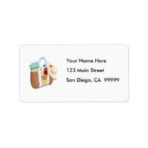 Beach Bag Bingo Personalized Address Labels