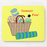 Beach Bag, Towels and Flip Flops Mousepads