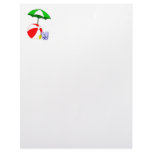 Beach Ball Pool Umbrella Template Personalized Letterhead