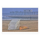 Beach Beaches Lifeguard Chair Boat Oceanview Post Cards