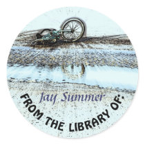 Beach Boy Library Plate Sticker