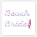 Beach Bride Round Stickers